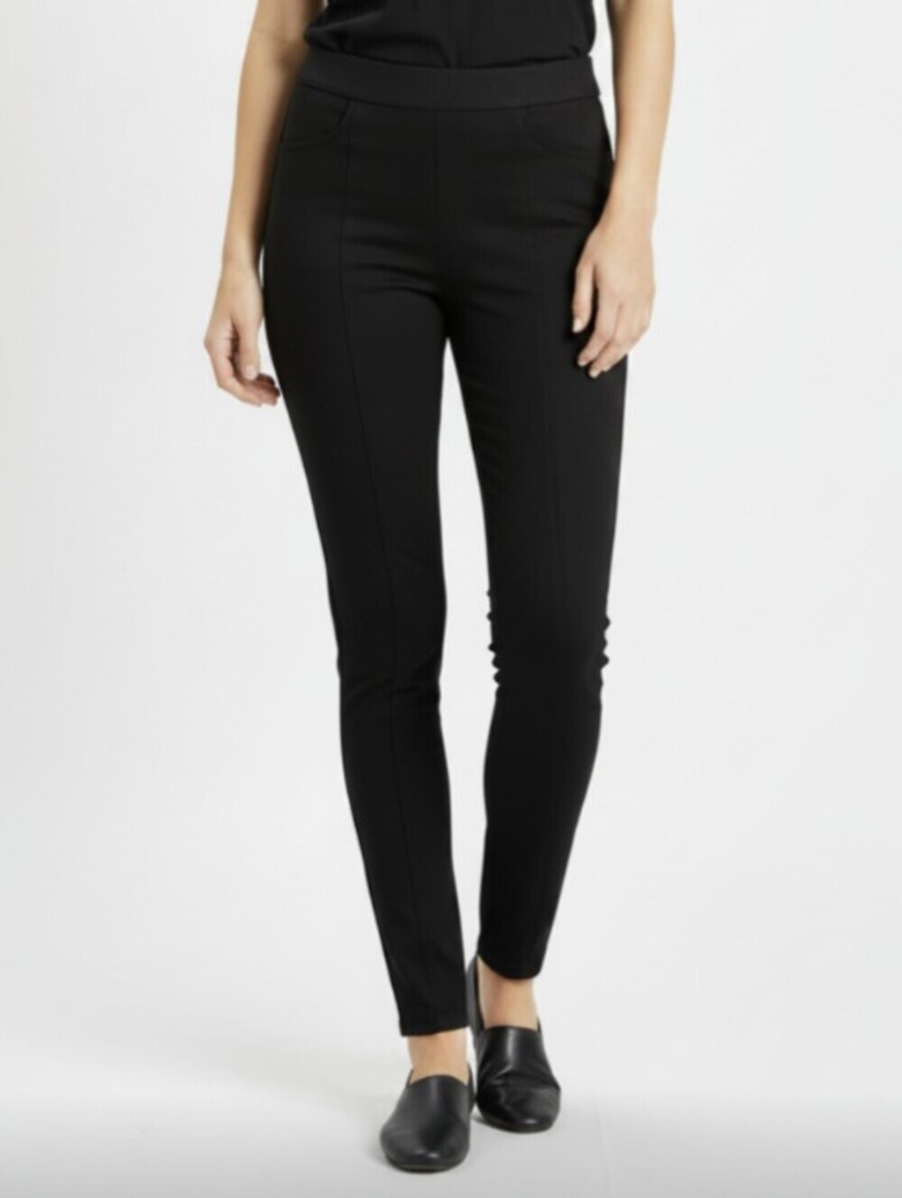 ANTHROPOLOGIE! RICH BLACK "THE ESSENTIAL SKINNY" HIDDEN STRETCH PANTS! SZ 8